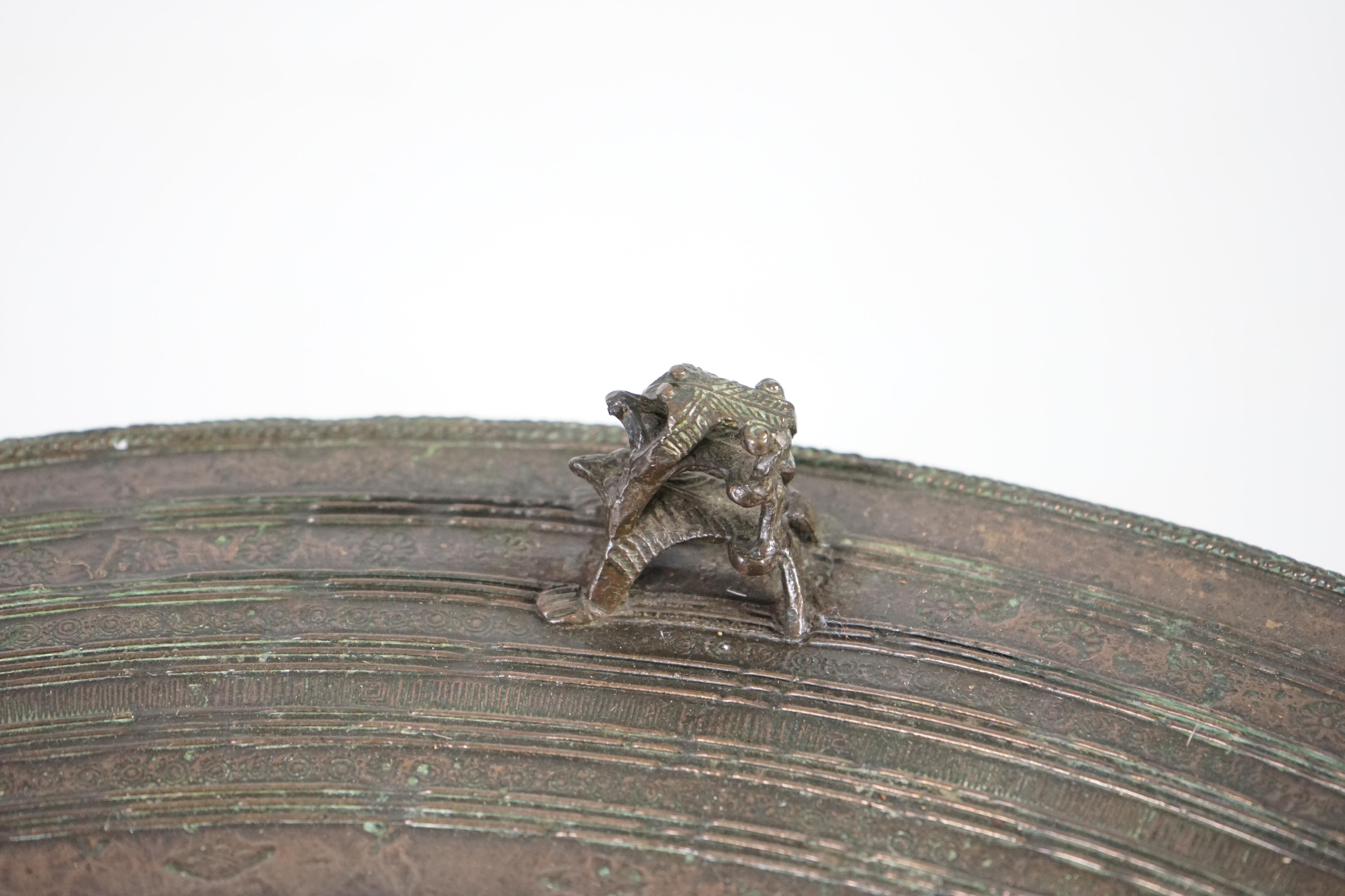 A large Sino-Shan bronze rain drum, Shan States, East Burma, 19th century